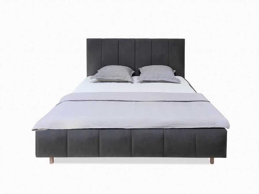 Andas Gestoffeerd bed Muhos met een bekleed hoofdbord incl. lattenbodem - Foto 2