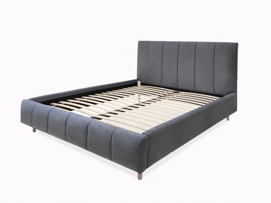 Andas Gestoffeerd bed Muhos met een bekleed hoofdbord incl. lattenbodem - Foto 4