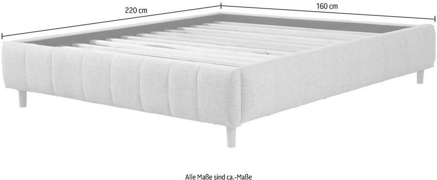 Andas Gestoffeerd bed Tarje in 5 breedten ook in extra lang 220 cm incl. lattenrol - Foto 2