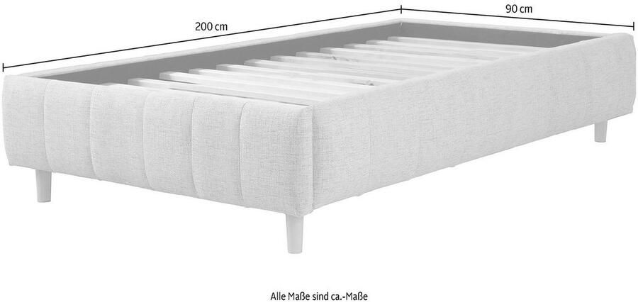 Andas Gestoffeerd bed Tarje in 5 breedten ook in extra lang 220 cm incl. lattenrol - Foto 5