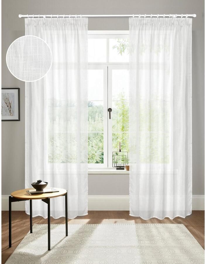 Andas Gordijn Tursik Ondoorzichtig linnen-look polyester (1 stuk) - Foto 2