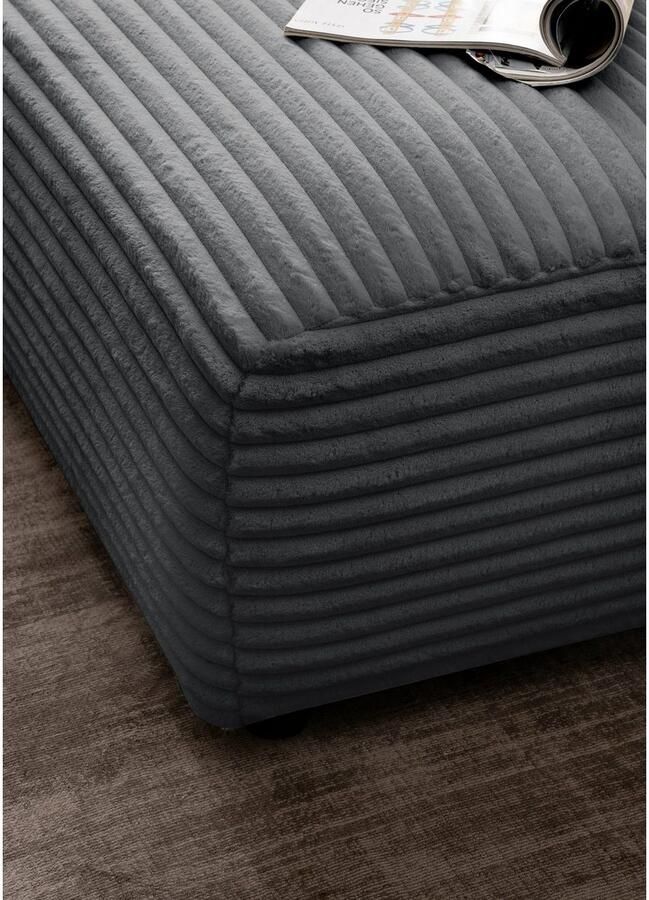 Andas Hoekbank BAKELS L-vorm in cord of bouclé stof moderne bank naar keuze chaise longue rechts links comfortabel zitcomfort - Foto 2