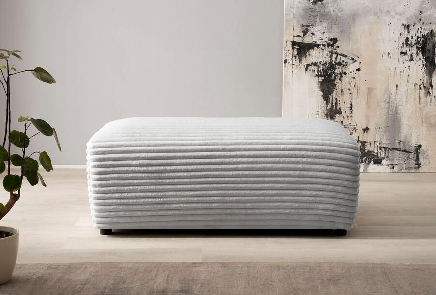 Andas Hocker BAKELS gestoffeerde poef in cord of bouclé stof voor de serie bakels kruk verstelbaar tot slaapbank (krokodilverbinder) - Foto 4