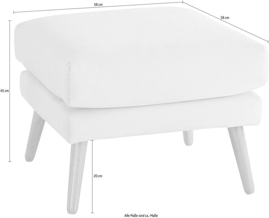 Andas Hocker Bille met eiken poten design by morten georgsen