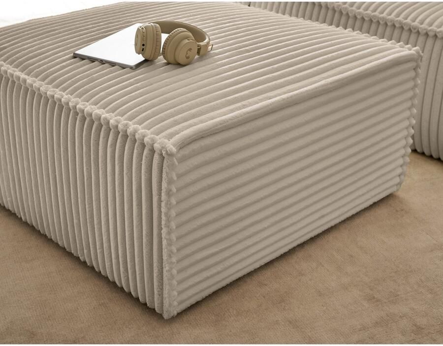 Andas Hocker Finnley vierkant past bij loveseat finnley - Foto 3