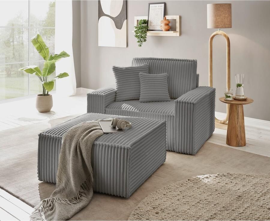 Andas Hocker Finnley vierkant past bij loveseat finnley
