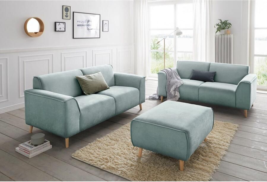 Andas Hocker Janek met opstaande naad in scandinavisch design - Foto 2