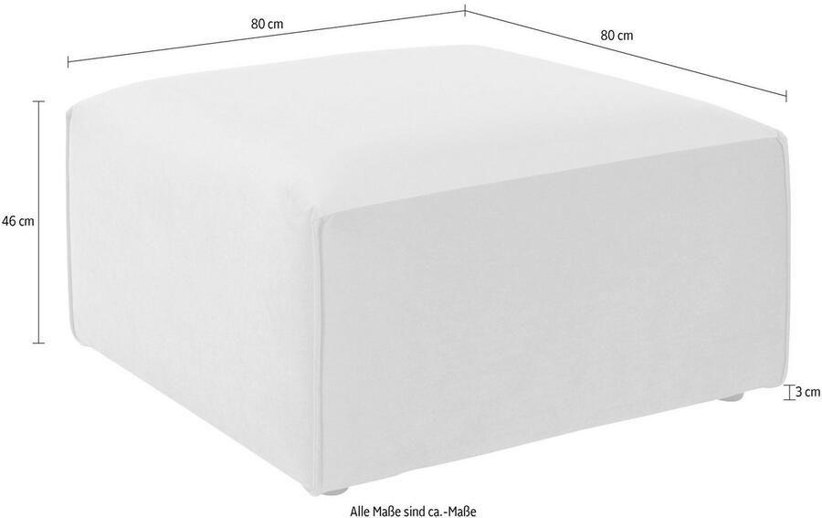 Andas Hocker Nöre Modulair om samen te stellen in vele stofkwaliteiten en kleuren - Foto 5