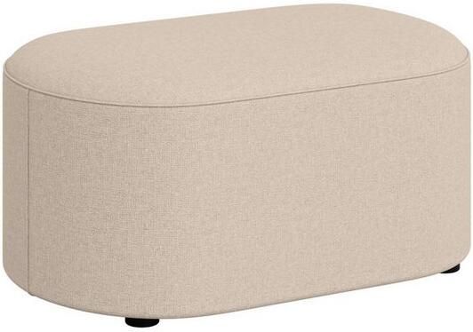 Andas Hocker Poef Tvinne met golvende vering passend bij de hoekbank ook in bouclé b d h: 90 50 44 cm