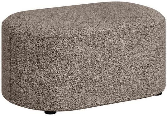 Andas Hocker Poef Tvinne met golvende vering passend bij de hoekbank ook in bouclé b d h: 90 50 44 cm