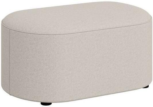 Andas Hocker Poef Tvinne met golvende vering passend bij de hoekbank ook in bouclé b d h: 90 50 44 cm