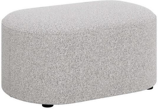 Andas Hocker Poef Tvinne met golvende vering passend bij de hoekbank ook in bouclé b d h: 90 50 44 cm