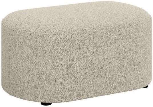 Andas Hocker Poef Tvinne met golvende vering passend bij de hoekbank ook in bouclé b d h: 90 50 44 cm
