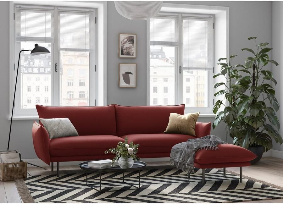 Andas 3-zitsbank Stine Bijzonder design door kussen-look en opstaande naad by Morten Georgsen