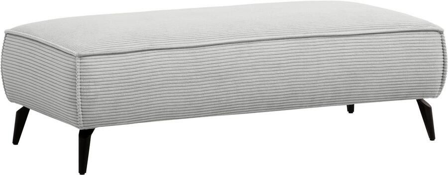 Andas Hocker TVINNU met biesnaad in cord voor de serie tvinnu comfortabele zitervaring rechthoekig zwarte voeten - Foto 4