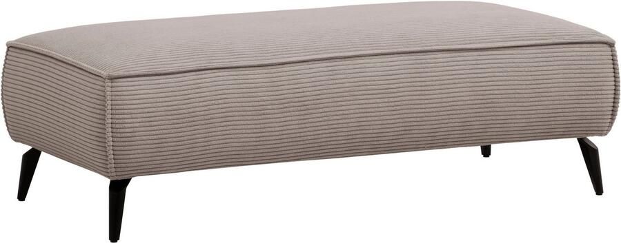 Andas Hocker TVINNU met biesnaad in cord voor de serie tvinnu comfortabele zitervaring rechthoekig zwarte voeten - Foto 4