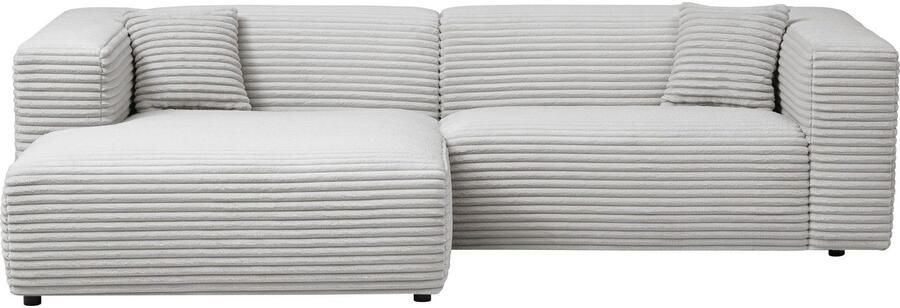 Andas Hoekbank BAKELS L-vorm in cord of bouclé stof moderne bank naar keuze chaise longue rechts links comfortabel zitcomfort - Foto 11