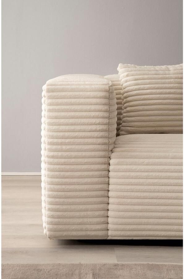 Andas 3-zitsbank BAKELS bank in cord of bouclé stof sofa in modern ontwerp comfortabele zitcomfort in 2 stoffen en 8 kleuren beschikbaar - Foto 4