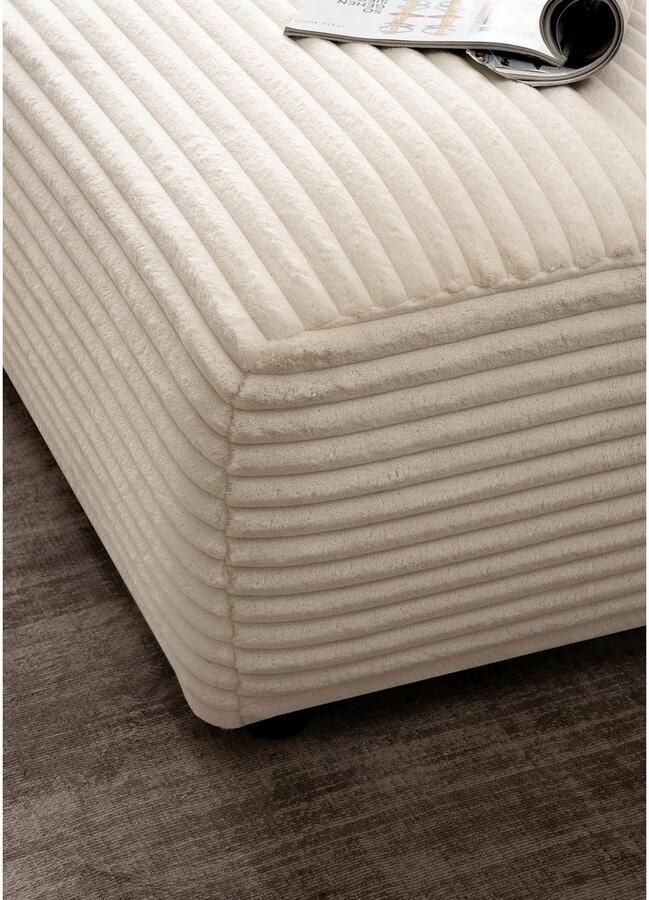 Andas Hoekbank BAKELS L-vorm in cord of bouclé stof moderne bank naar keuze chaise longue rechts links comfortabel zitcomfort - Foto 2