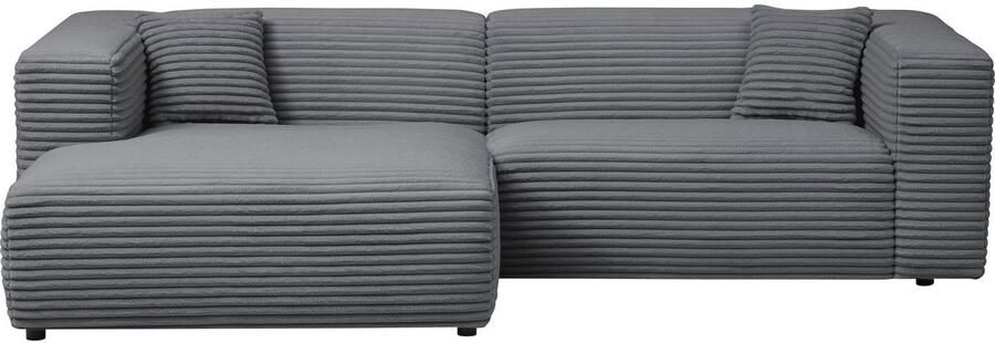 Andas Hoekbank BAKELS L-vorm in cord of bouclé stof moderne bank naar keuze chaise longue rechts links comfortabel zitcomfort - Foto 12
