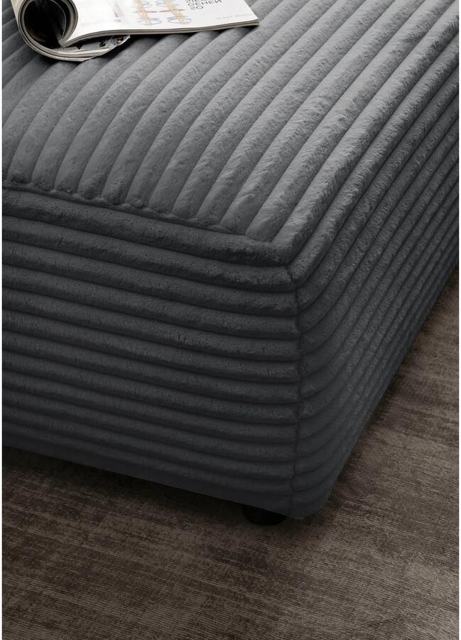 Andas Hoekbank BAKELS L-vorm in cord of bouclé stof moderne bank naar keuze chaise longue rechts links comfortabel zitcomfort - Foto 3