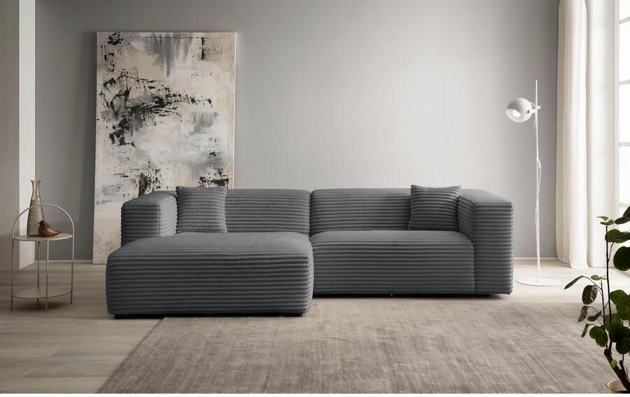 Home affaire Hoekbank BAKELS L-vorm in cord of bouclé stof moderne bank naar keuze chaise longue rechts links comfortabel zitcomfort - Foto 8