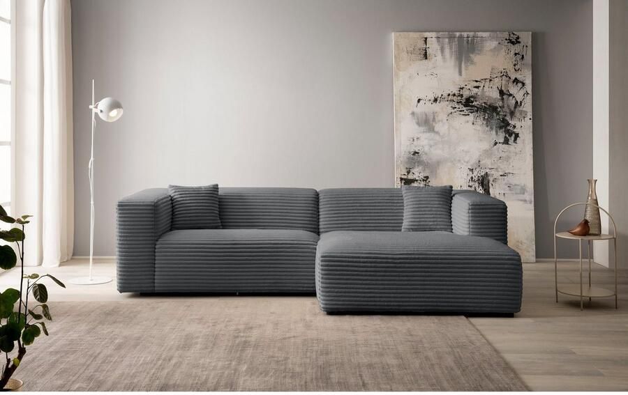 Home affaire Hoekbank BAKELS L-vorm in cord of bouclé stof moderne bank naar keuze chaise longue rechts links comfortabel zitcomfort - Foto 7