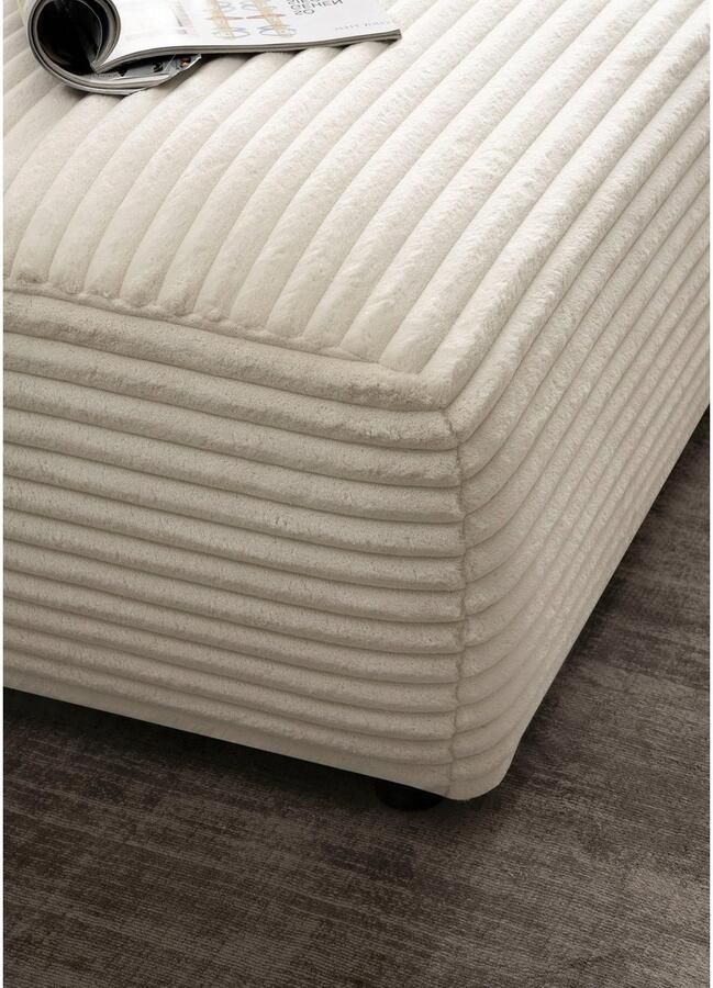 Andas Hoekbank BAKELS L-vorm in cord of bouclé stof moderne bank naar keuze chaise longue rechts links comfortabel zitcomfort - Foto 2