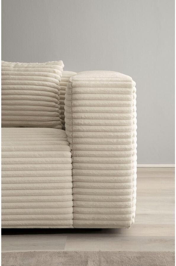 Andas Hoekbank BAKELS L-vorm in cord of bouclé stof moderne bank naar keuze chaise longue rechts links comfortabel zitcomfort - Foto 4