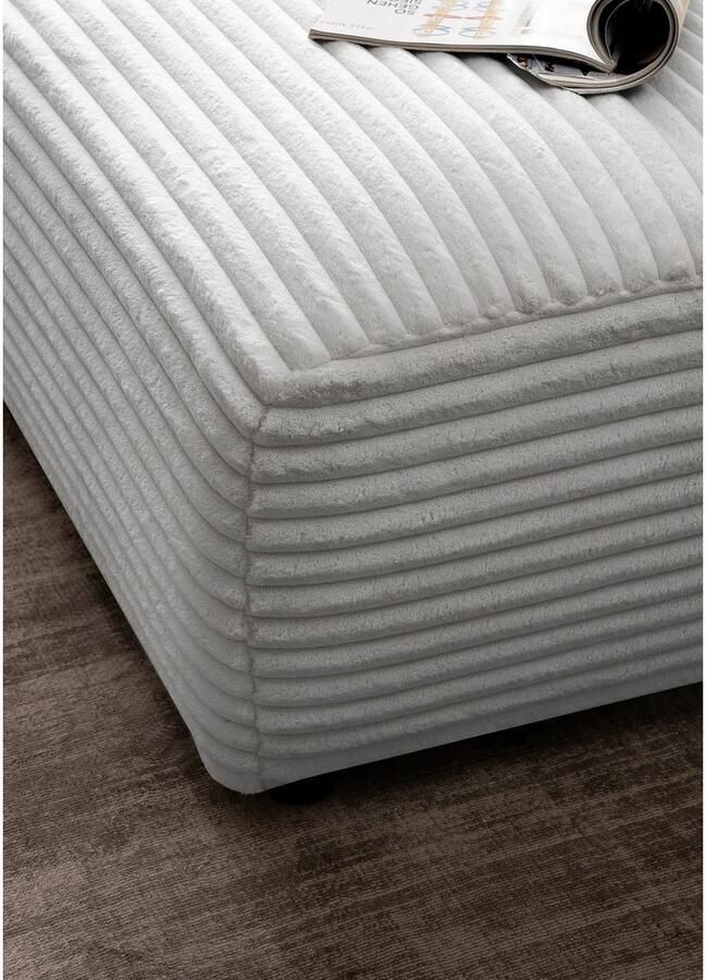 Andas Hoekbank BAKELS L-vorm in cord of bouclé stof moderne bank naar keuze chaise longue rechts links comfortabel zitcomfort - Foto 2