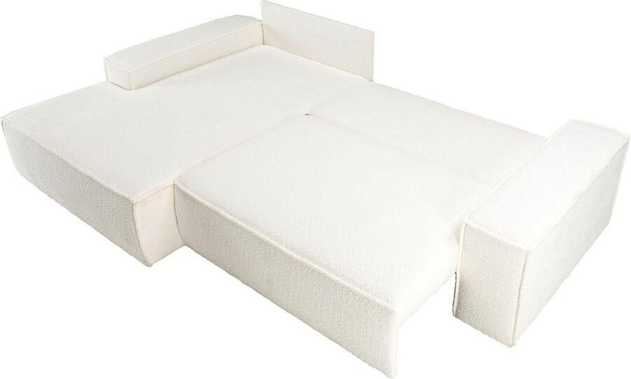 OTTO Hoekbank FINNLEY Slaapbank 267 cm L-vorm met Slaapfunctie & Bedlade beschikbaar in de stofkwaliteiten bouclé structuur fijn en mega cord - Foto 8