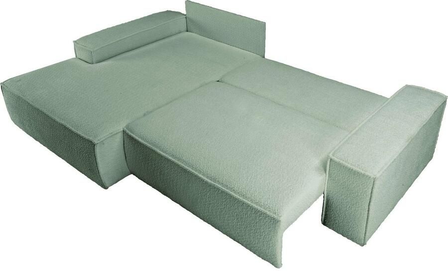 OTTO Hoekbank FINNLEY Slaapbank 267 cm L-vorm met Slaapfunctie & Bedlade beschikbaar in de stofkwaliteiten bouclé structuur fijn en mega cord - Foto 8