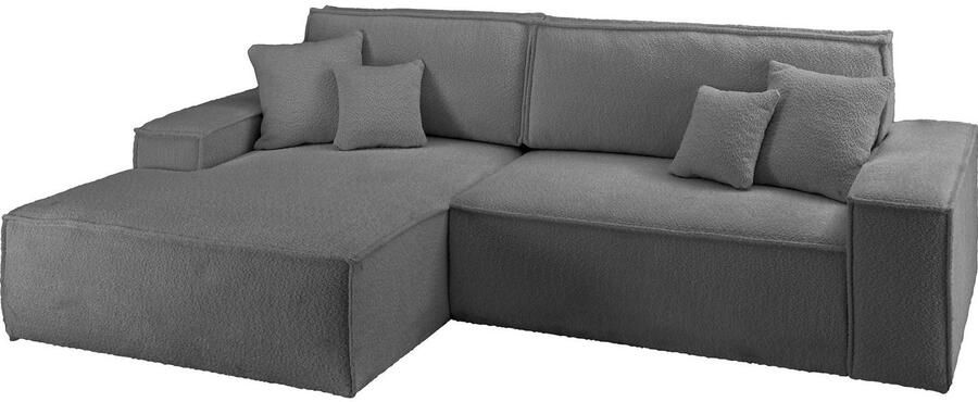 OTTO Hoekbank FINNLEY Slaapbank 267 cm L-vorm met Slaapfunctie & Bedlade beschikbaar in de stofkwaliteiten bouclé structuur fijn en mega cord - Foto 14