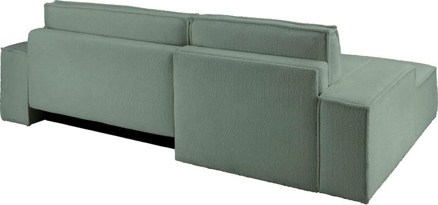 OTTO Hoekbank FINNLEY Slaapbank 267 cm L-vorm met Slaapfunctie & Bedlade beschikbaar in de stofkwaliteiten bouclé structuur fijn en mega cord - Foto 13