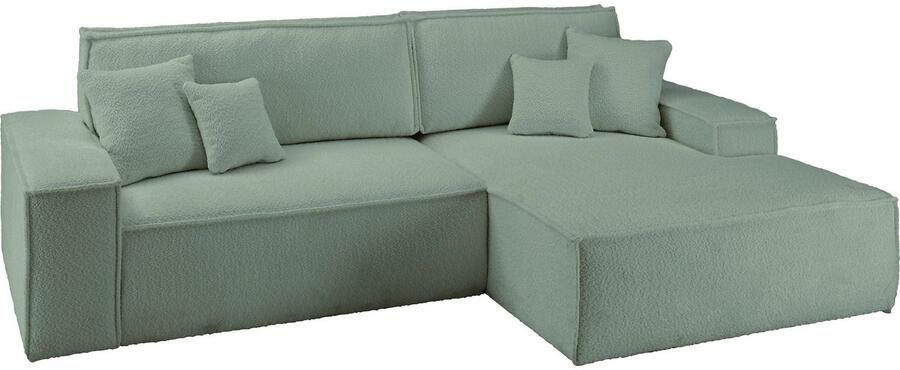 OTTO Hoekbank FINNLEY Slaapbank 267 cm L-vorm met Slaapfunctie & Bedlade beschikbaar in de stofkwaliteiten bouclé structuur fijn en mega cord - Foto 15
