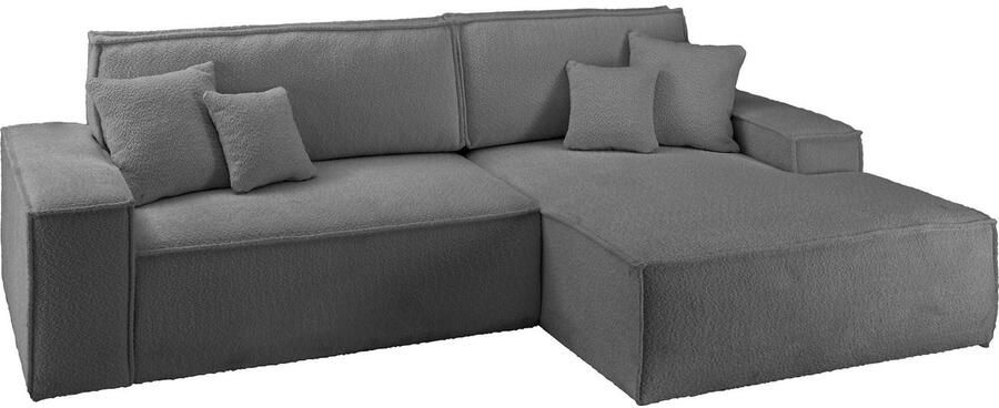 OTTO Hoekbank FINNLEY Slaapbank 267 cm L-vorm met Slaapfunctie & Bedlade beschikbaar in de stofkwaliteiten bouclé structuur fijn en mega cord - Foto 15