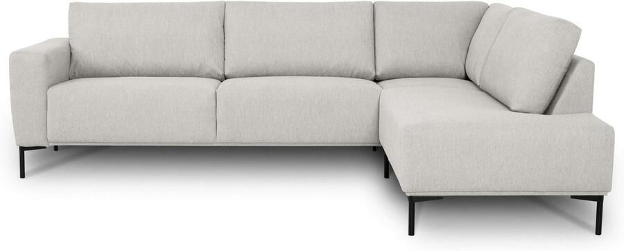 Andas Hoekbank Melby Breedte 275 cm in een zachte structuurstof losse rugkussens (2-delig) - Foto 4