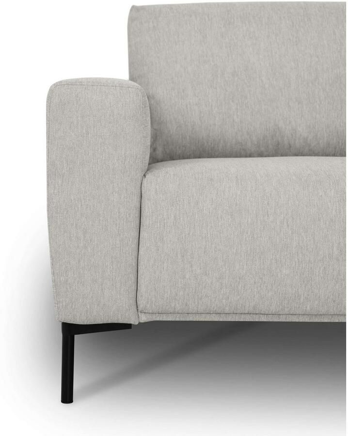 Andas Hoekbank Melby Breedte 275 cm in een zachte structuurstof losse rugkussens (2-delig)