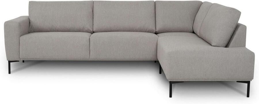 Andas Hoekbank Melby Breedte 275 cm in een zachte structuurstof losse rugkussens (2-delig) - Foto 4