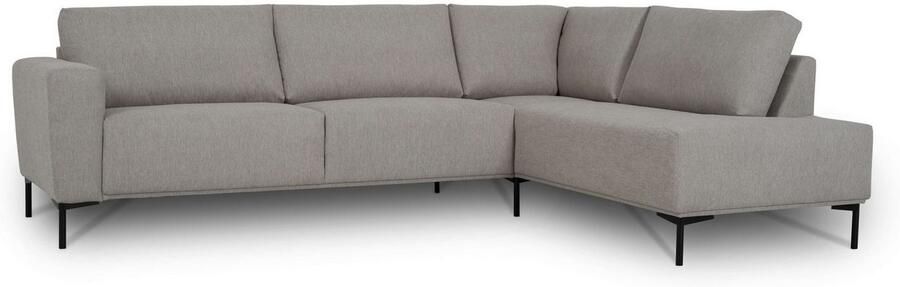 Andas Hoekbank Melby Breedte 275 cm in een zachte structuurstof losse rugkussens (2-delig) - Foto 7