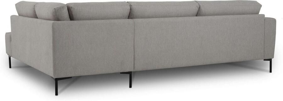 Andas Hoekbank Melby Breedte 275 cm in een zachte structuurstof losse rugkussens (2-delig) - Foto 6