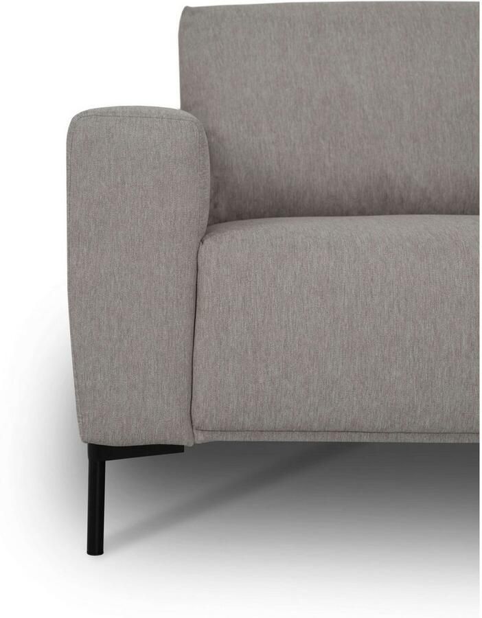 Andas Hoekbank Melby Breedte 275 cm in een zachte structuurstof losse rugkussens (2-delig)