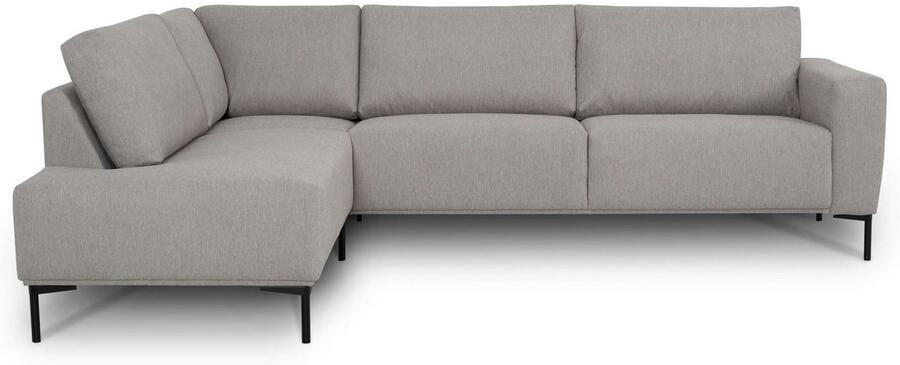 Andas Hoekbank Melby Breedte 275 cm in een zachte structuurstof losse rugkussens (2-delig) - Foto 4