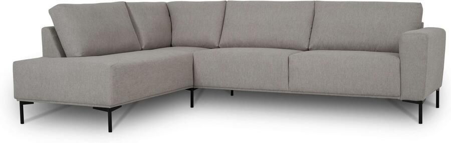 Andas Hoekbank Melby Breedte 275 cm in een zachte structuurstof losse rugkussens (2-delig) - Foto 7