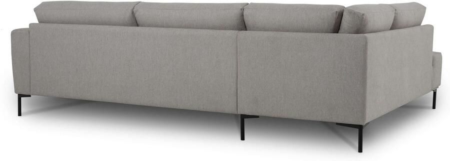 Andas Hoekbank Melby Breedte 275 cm in een zachte structuurstof losse rugkussens (2-delig) - Foto 6