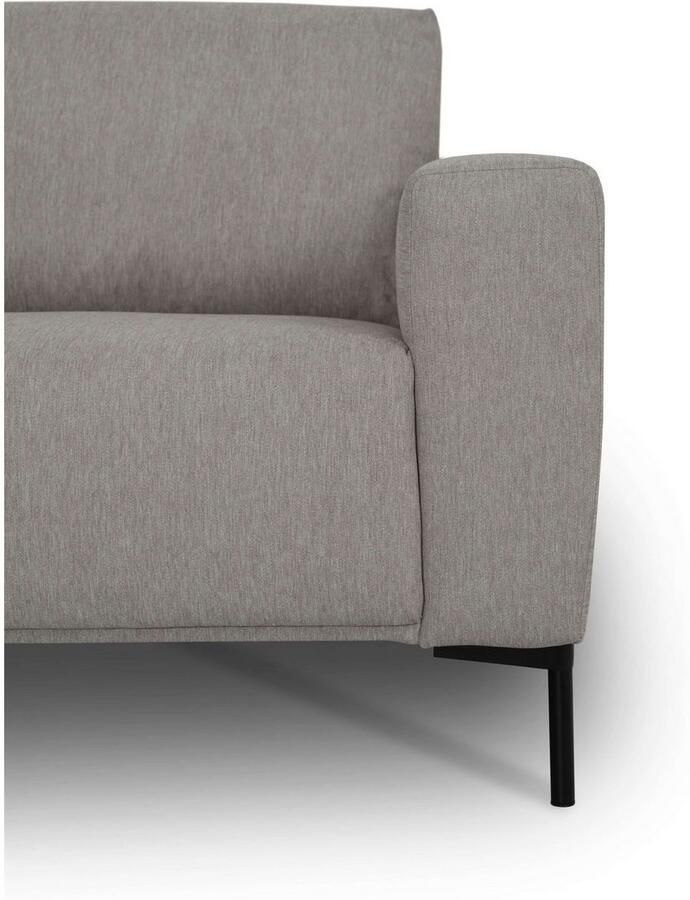 Andas Hoekbank Melby Breedte 275 cm in een zachte structuurstof losse rugkussens (2-delig)