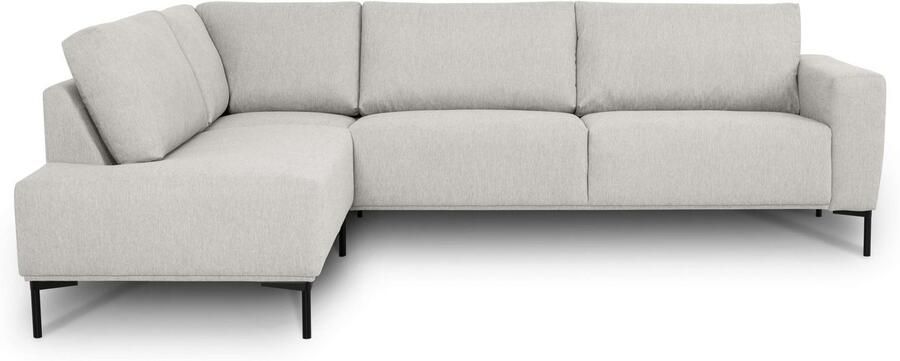 Andas Hoekbank Melby Breedte 275 cm in een zachte structuurstof losse rugkussens (2-delig) - Foto 4