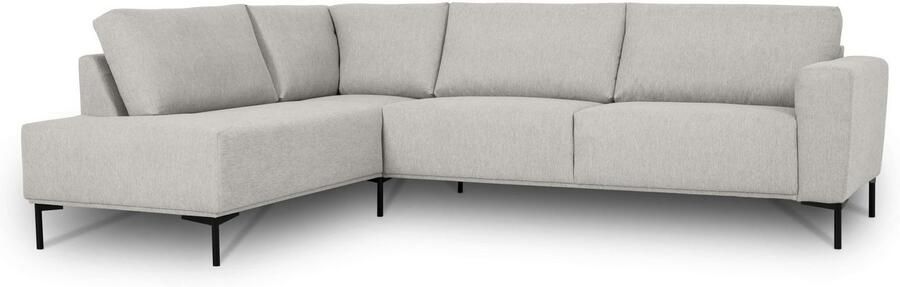 Andas Hoekbank Melby Breedte 275 cm in een zachte structuurstof losse rugkussens (2-delig) - Foto 7