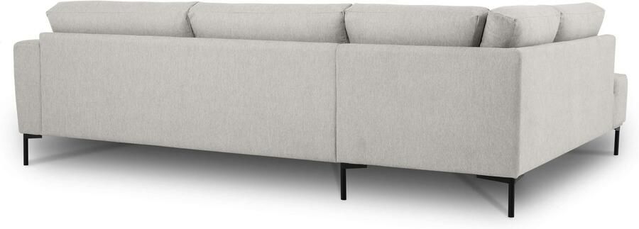 Andas Hoekbank Melby Breedte 275 cm in een zachte structuurstof losse rugkussens (2-delig) - Foto 6