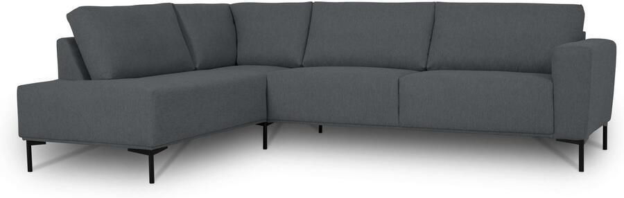 Andas Hoekbank Melby Breedte 275 cm in een zachte structuurstof losse rugkussens (2-delig) - Foto 7